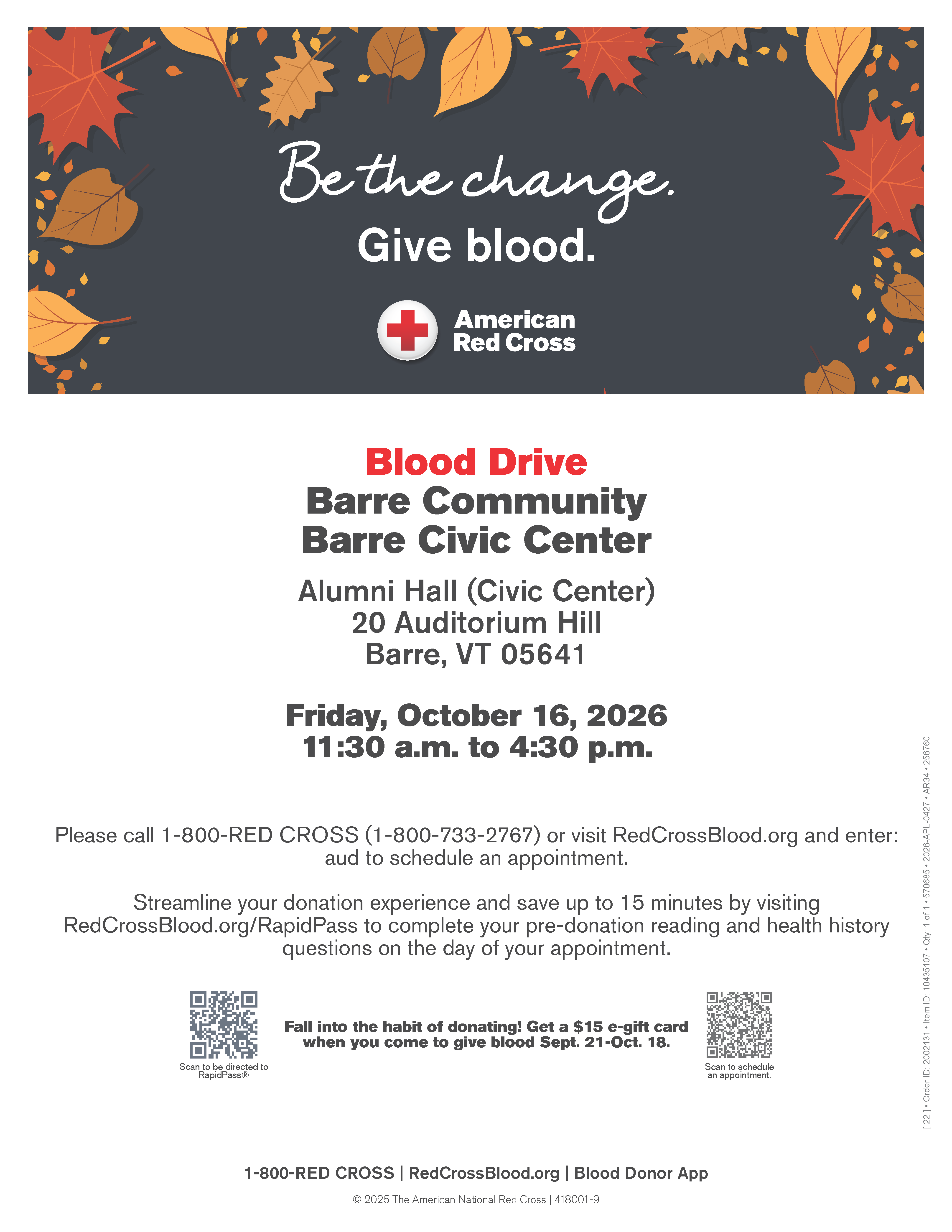 October Blood Drive